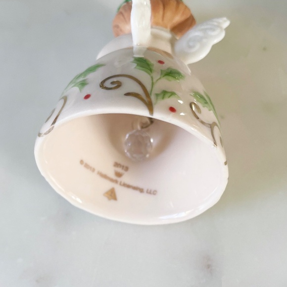 Christmas Angel Ornaments, Set of 2, Child Angels with Bell - Picture 7 of 12